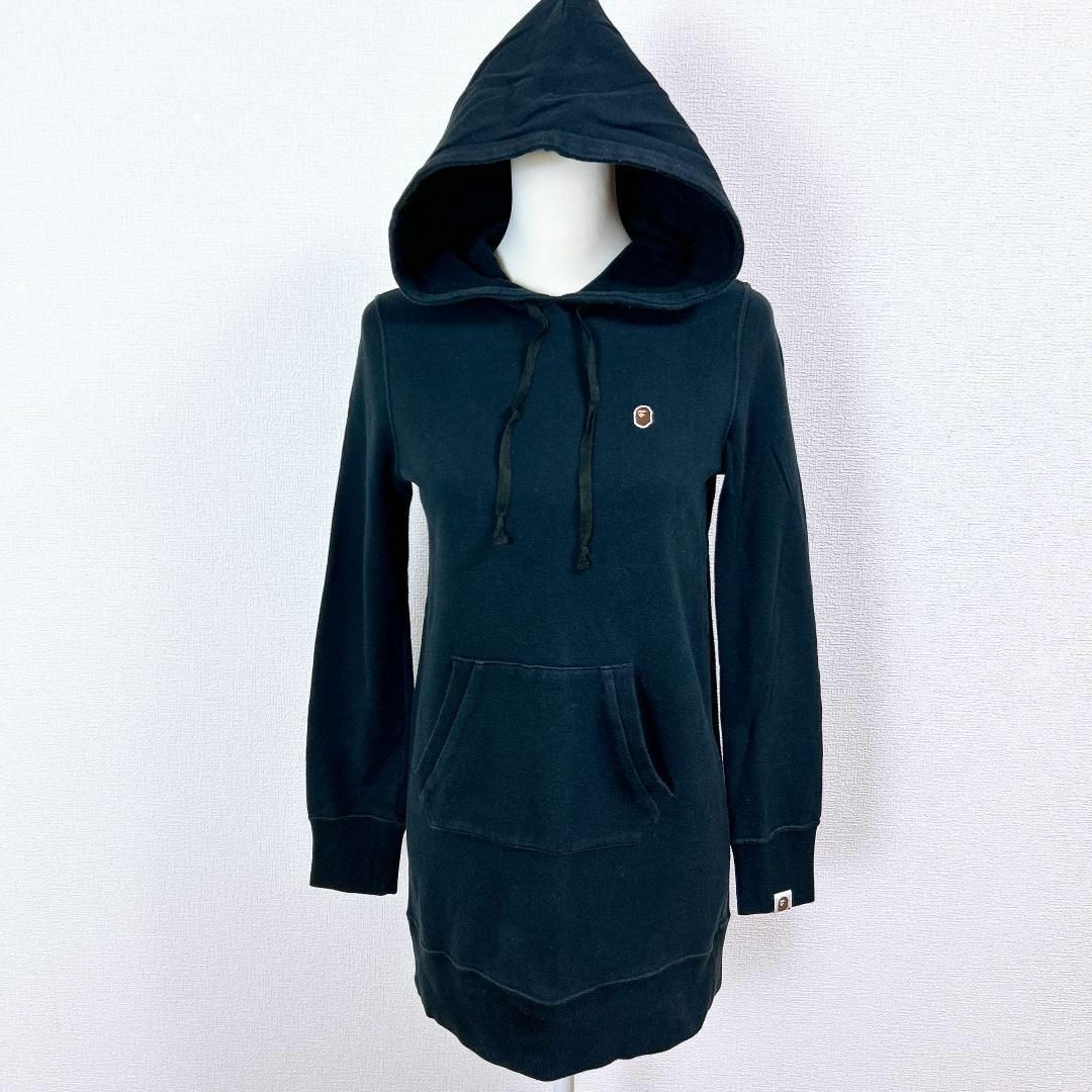 A BATHING APE - A Bathing Ape ロゴワッペン ロングパーカー プル