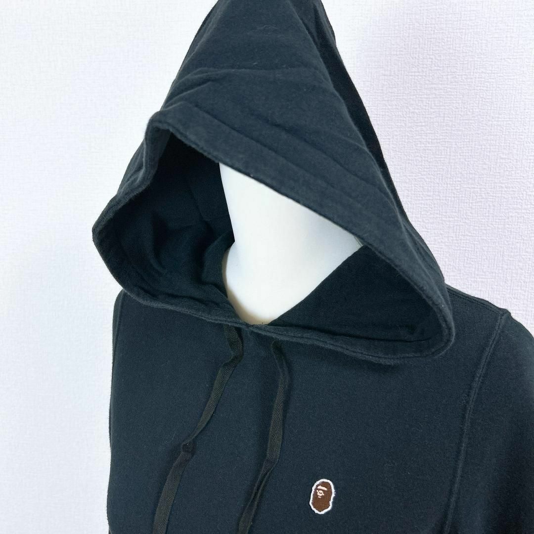 A BATHING APE - A Bathing Ape ロゴワッペン ロングパーカー プル