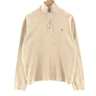 ラルフローレン(Ralph Lauren)の古着 ラルフローレン Ralph Lauren POLO RALPH LAUREN ESTATE RIB コットンニットハーフジップセーター メンズM /taa001477(ニット/セーター)