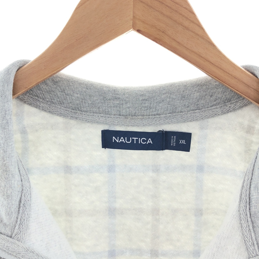 NAUTICA(ノーティカ)の古着 ノーティカ NAUTICA チェック柄 ハーフジップスウェットシャツ トレーナー メンズXXL /taa001033 メンズのトップス(スウェット)の商品写真