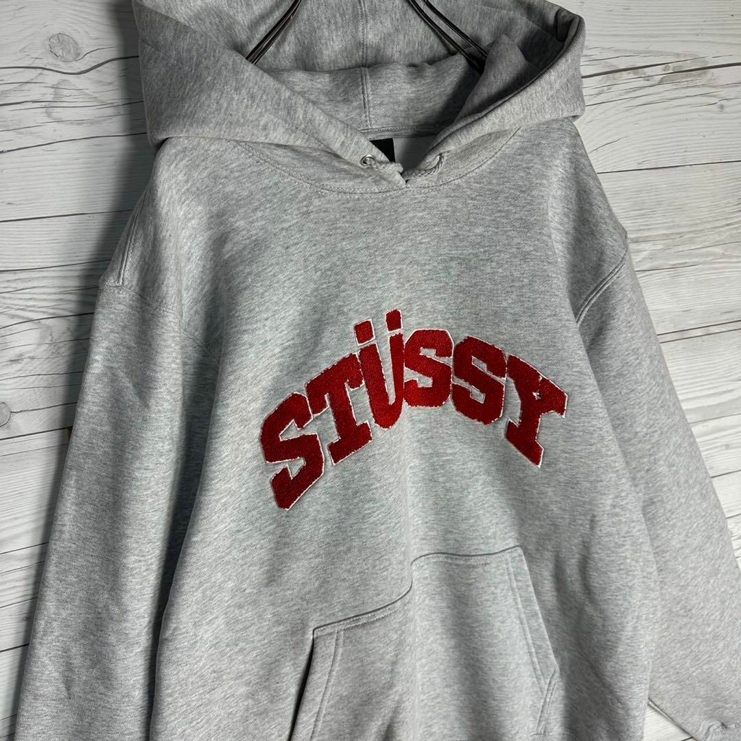 【超希少デザイン】 STUSSY スウェット パイルロゴ 刺繍 即完売 入手困難