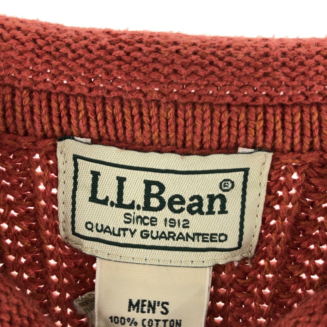 L.L.Bean フィッシャーマン コットンニット セーター 赤 90s