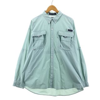 コロンビア(Columbia)の古着 コロンビア Columbia PFG OMNI-SHADE チェック柄 長袖 ボタンダウン フィッシングシャツ メンズXL /eaa378708(シャツ)