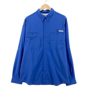 コロンビア(Columbia)の古着 コロンビア Columbia PFG OMNI-SHADE 長袖 ボタンダウン フィッシングシャツ メンズXL /eaa378709(シャツ)