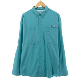 コロンビア(Columbia)の古着 コロンビア Columbia PFG OMNI-SHADE 長袖 ボタンダウン フィッシングシャツ メンズL /eaa378710(シャツ)