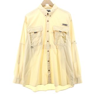 コロンビア(Columbia)の古着 コロンビア Columbia PFG OMNI-SHADE 長袖 ボタンダウン フィッシングシャツ メンズL /eaa378711(シャツ)