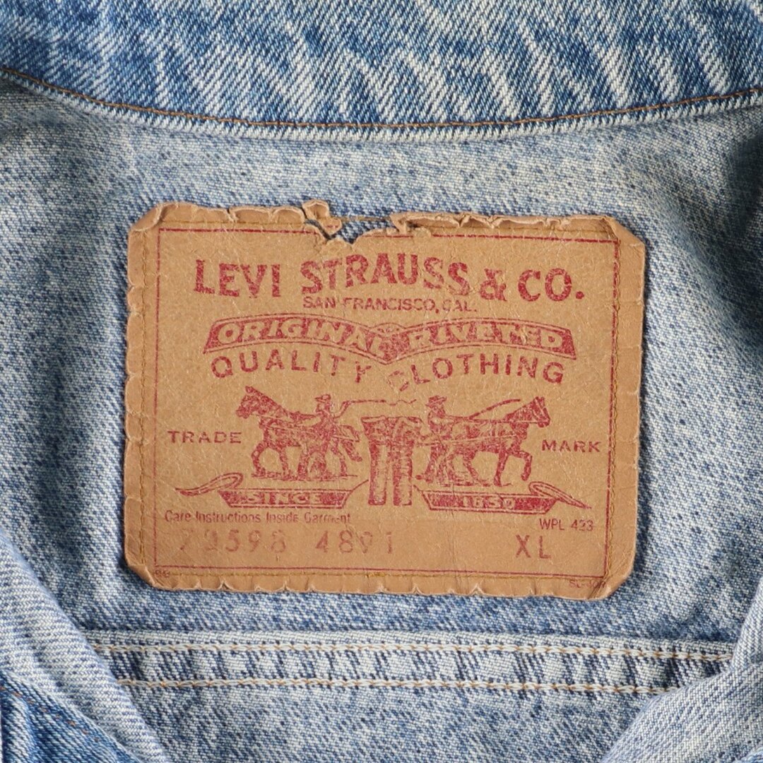 Levi's(リーバイス)の古着 リーバイス Levi's 70598 4891 デニムジャケット Gジャン USA製 メンズXL /eaa377973 メンズのジャケット/アウター(Gジャン/デニムジャケット)の商品写真