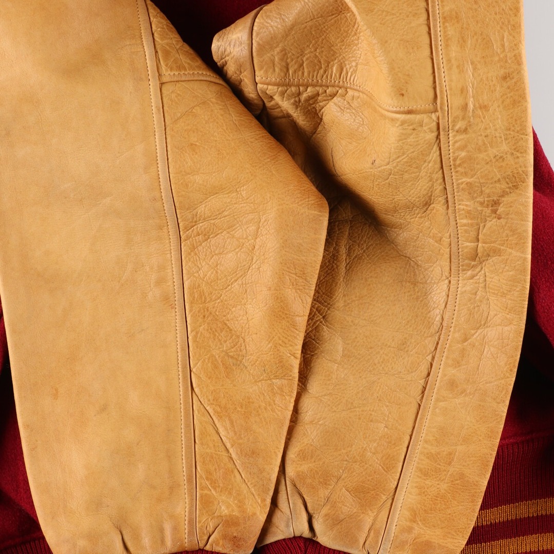 古着 50~60年代 The VARSITY SPORT SHOP SPORTSWEAR 袖革ウール