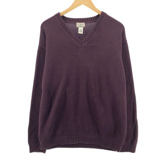 エルエルビーン(L.L.Bean)の古着 エルエルビーン L.L.Bean Vネック コットンニットセーター メンズXL /eaa378151(ニット/セーター)