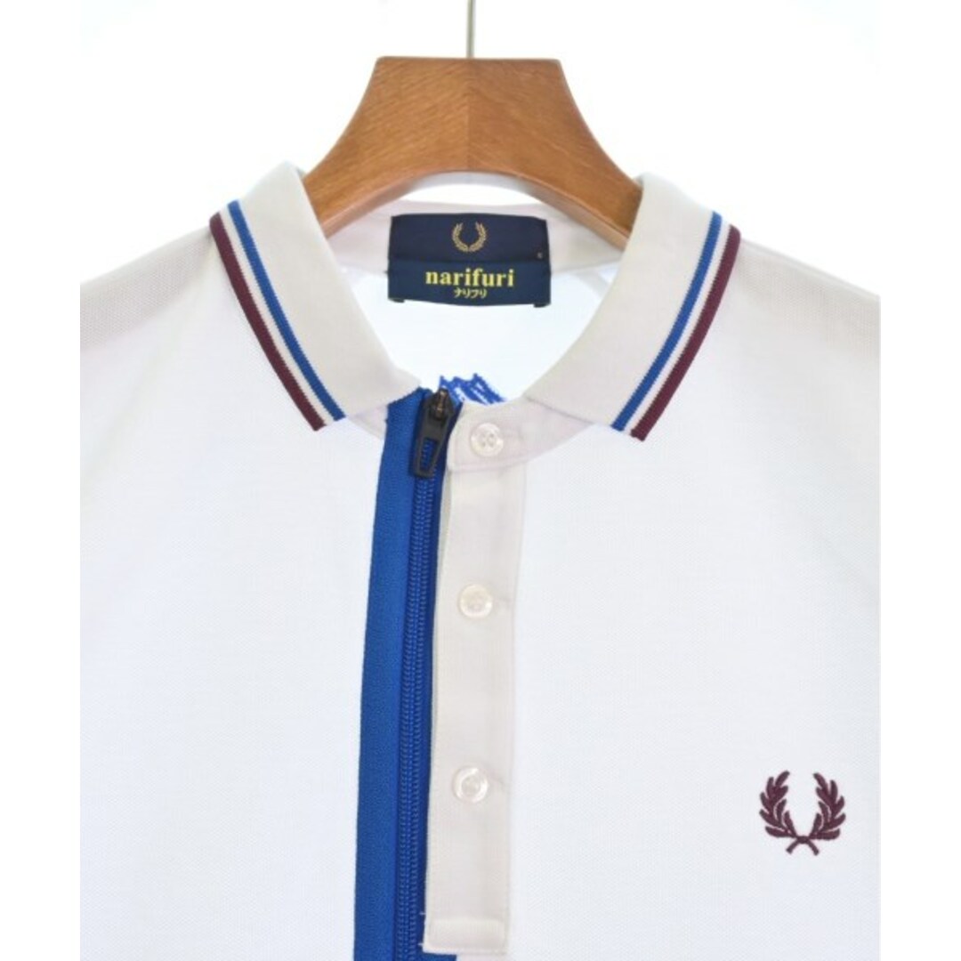 FRED PERRY - FRED PERRY フレッドペリー ポロシャツ S 白x青xエンジ