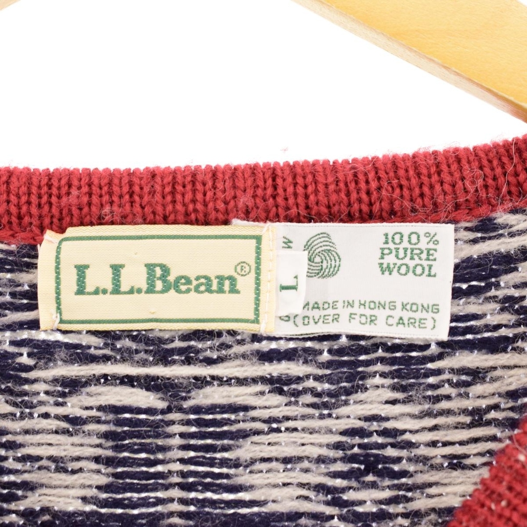 L.L.Bean(エルエルビーン)の古着 70~80年代 エルエルビーン L.L.Bean 総柄 ノルディック柄 ウールニットセーター メンズM ヴィンテージ /eaa365953 メンズのトップス(ニット/セーター)の商品写真