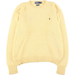 ラルフローレン(Ralph Lauren)の古着 ラルフローレン Ralph Lauren POLO by Ralph Lauren コットンニットセーター メンズXL /eaa378643(ニット/セーター)