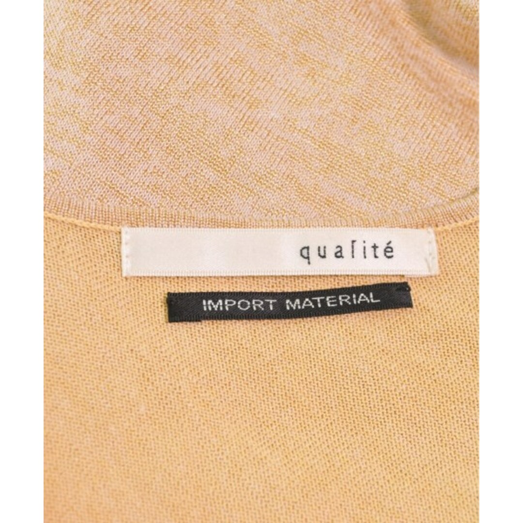 qualite(カリテ)のqualite カリテ ニット・セーター F ベージュ 【古着】【中古】 レディースのトップス(ニット/セーター)の商品写真