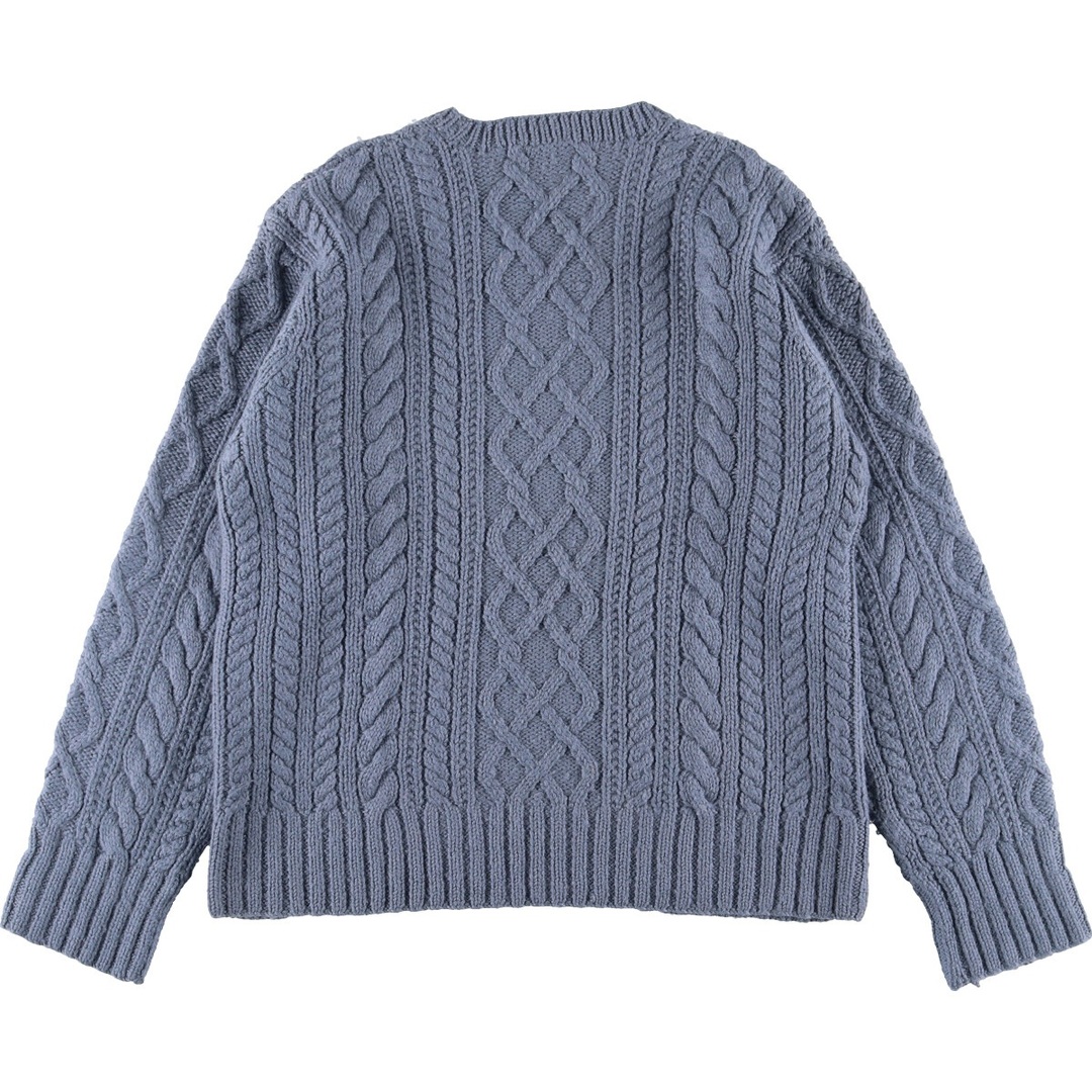 HAND KNIT ハンドニット ジェイクルー J.Crew ケーブル編み Vネック フィッシャーマン アランニットセーター レディースXL /eaa335128 1