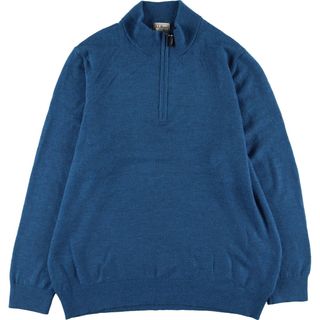 エルエルビーン(L.L.Bean)の古着 エルエルビーン L.L.Bean ウールニットハーフジップセーター メンズL /eaa341292(ニット/セーター)