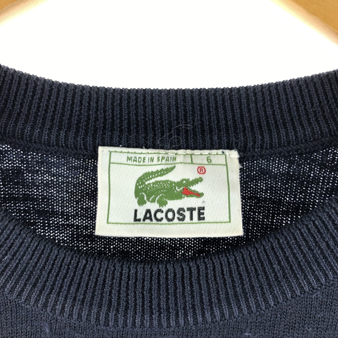 LACOSTE ラコステ ウールブレンドマーク ニットセーター スペイン製