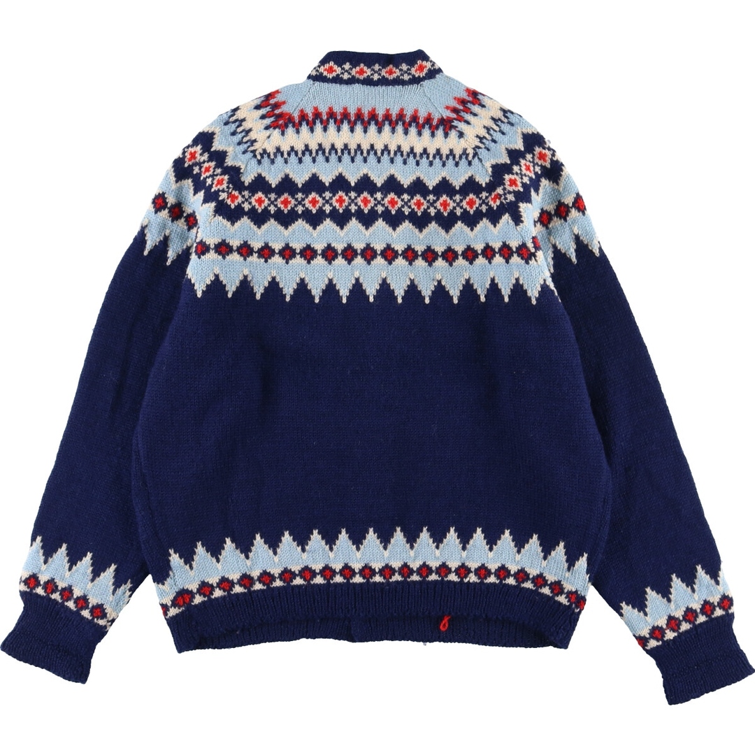 古着 VIKING KNIT ノルディック ウールニットカーディガン レディースM