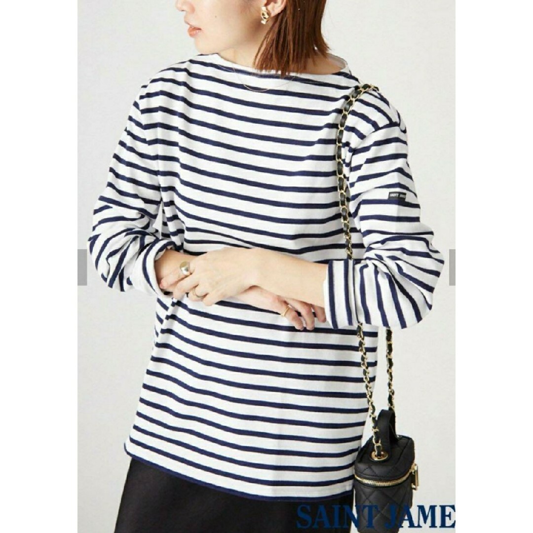 SAINT JAMES - 良品 ウェッソン ホワイト ネイビー T3 セント