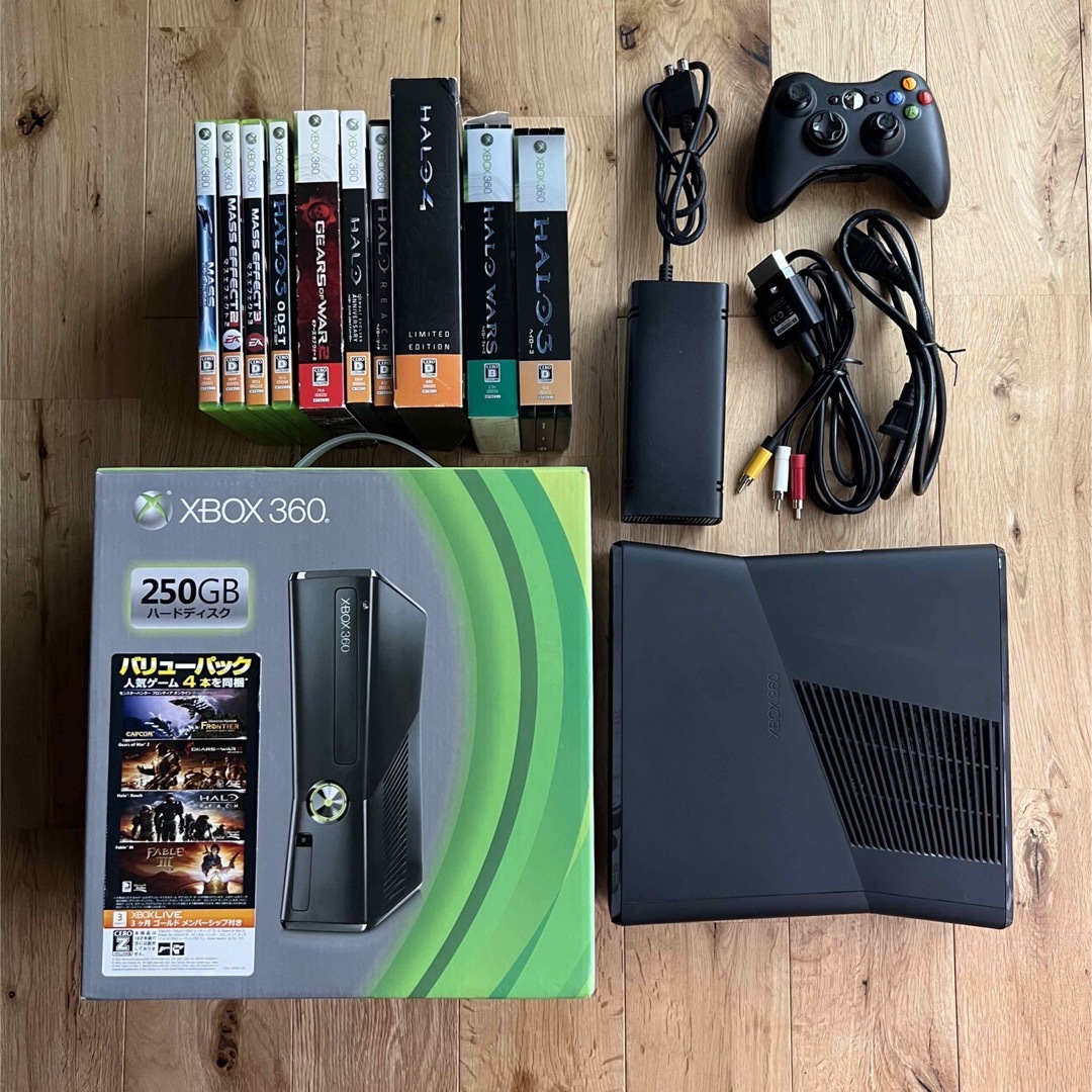 Xbox360 - Xbox360 250GB 本体+ソフト11本 まとめ売りの通販 by