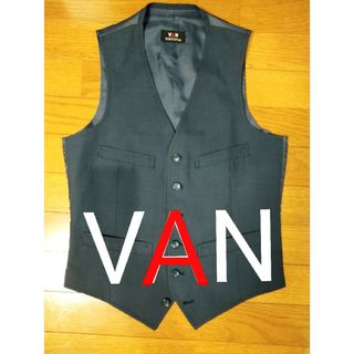 ヴァンヂャケット(VAN Jacket)の美品！VAN ジレ　ベスト　ネービー千鳥格子　トラッド　アイビー　Size M(ベスト)