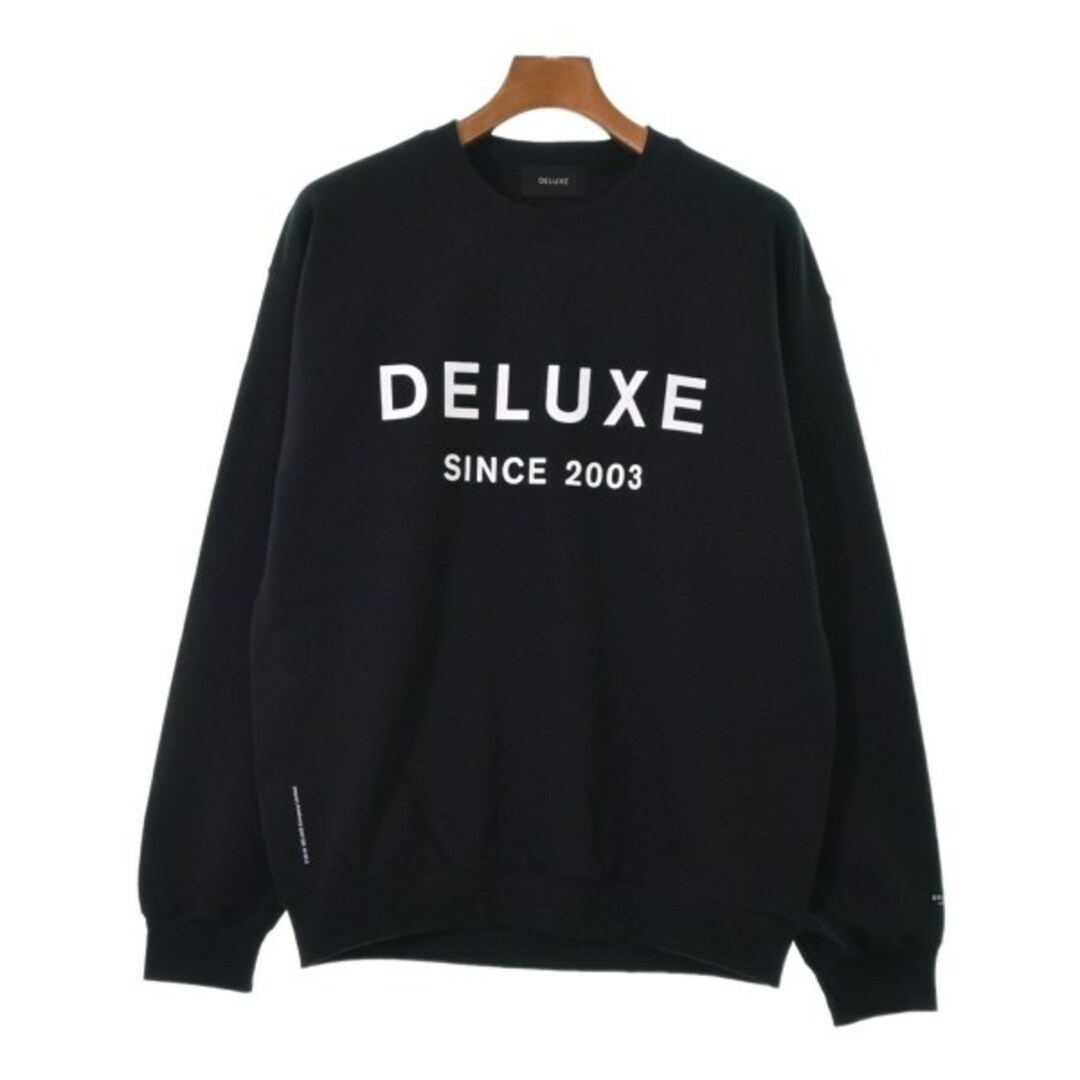 DELUXE(デラックス)のDeluxe デラックス スウェット M 黒 【古着】【中古】 メンズのトップス(スウェット)の商品写真