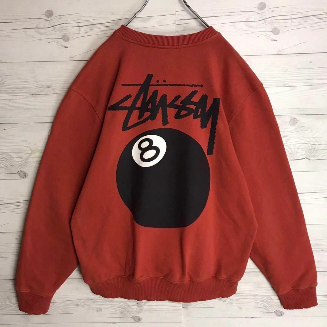 【即完売モデルL】stussy 8ボール 両面プリント 入手困難 スウェット