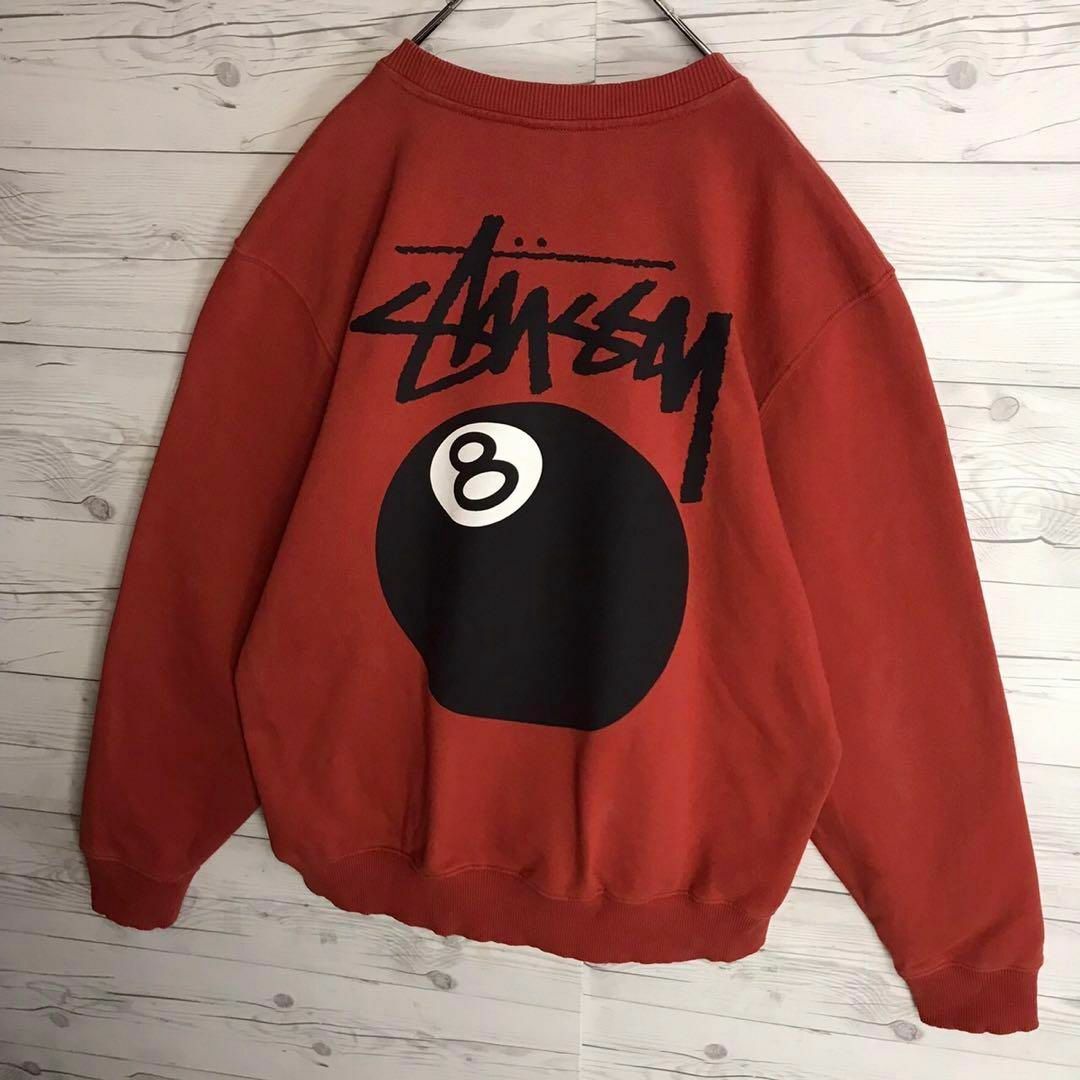 【美品】stussy ステューシー スウェット 8ボール プリント