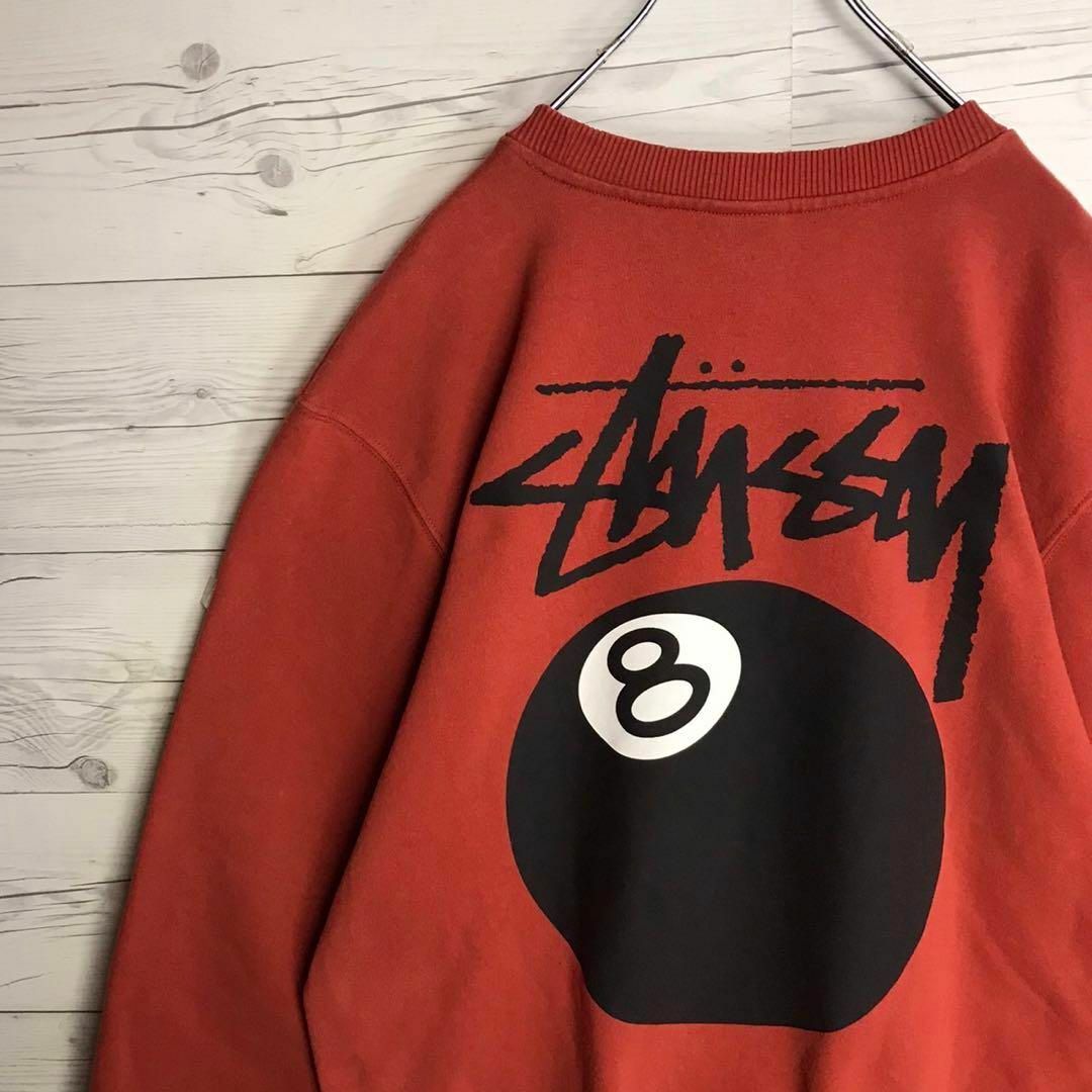 【即完売モデルL】stussy 8ボール 両面プリント 入手困難 スウェット