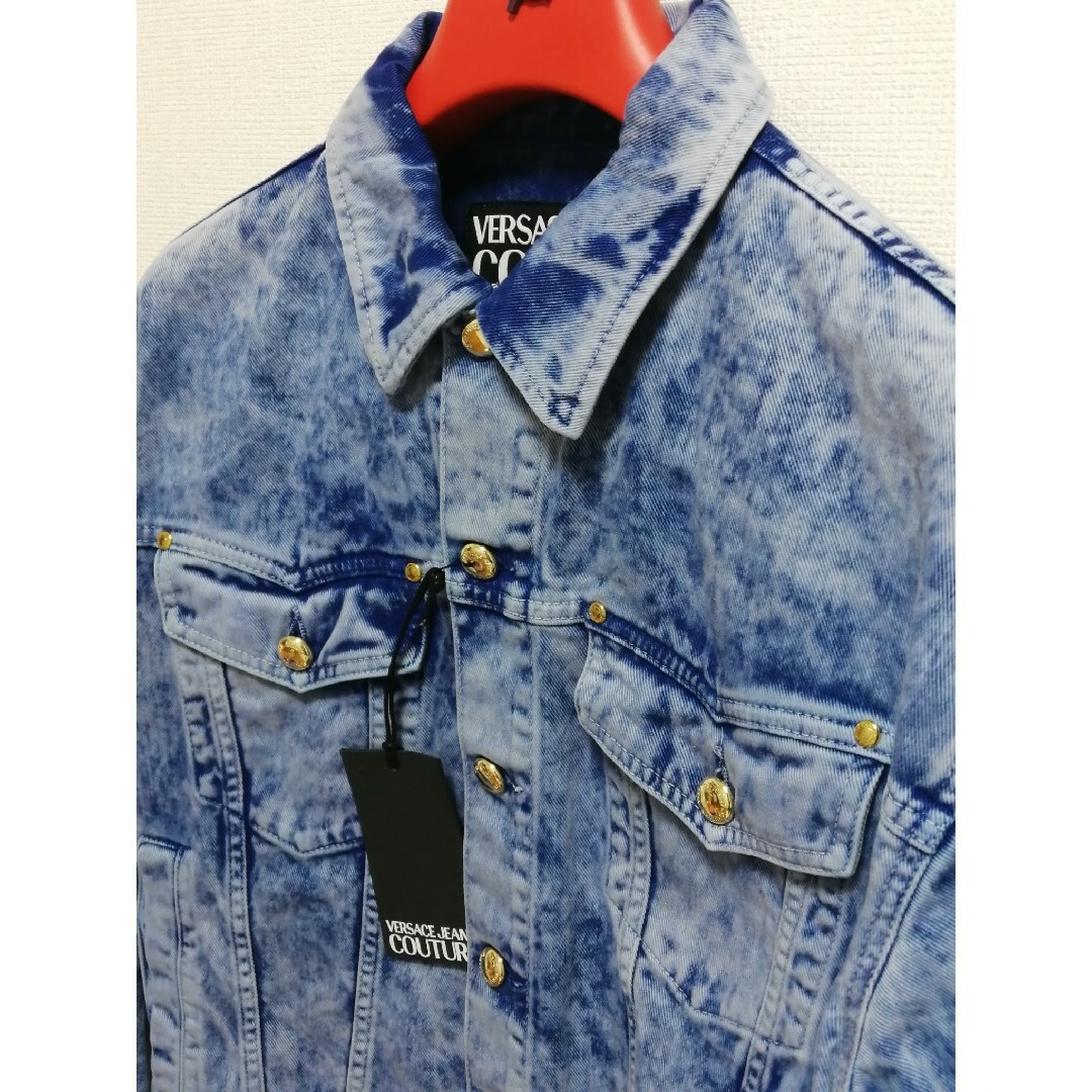 ヴェルサーチェジーンズ VERSACE JEANS  73GAS40M 総柄切替デニムジャケット メンズ M