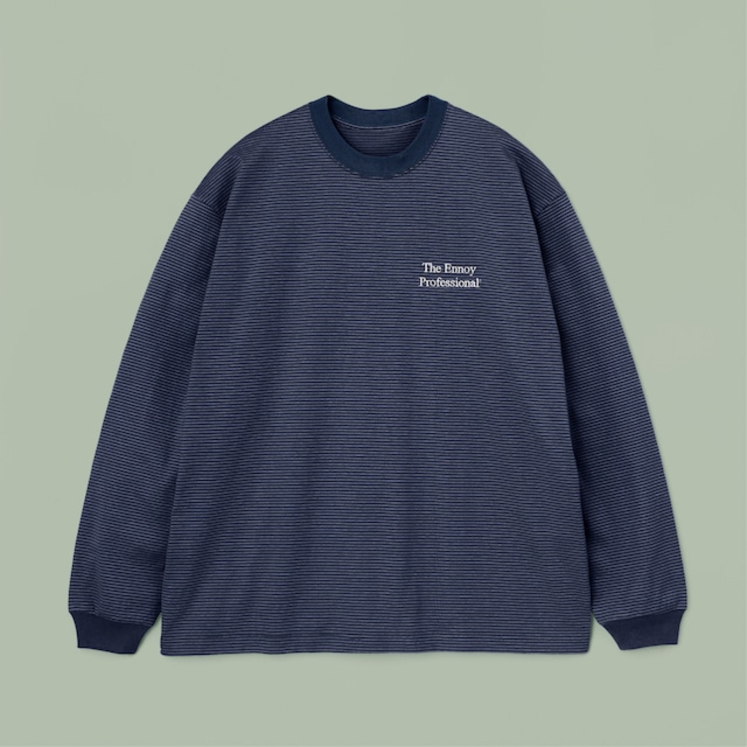 1LDK SELECT - ENNOY L/S BORDER T-SHIRTS NAVY × WHITEの通販 by