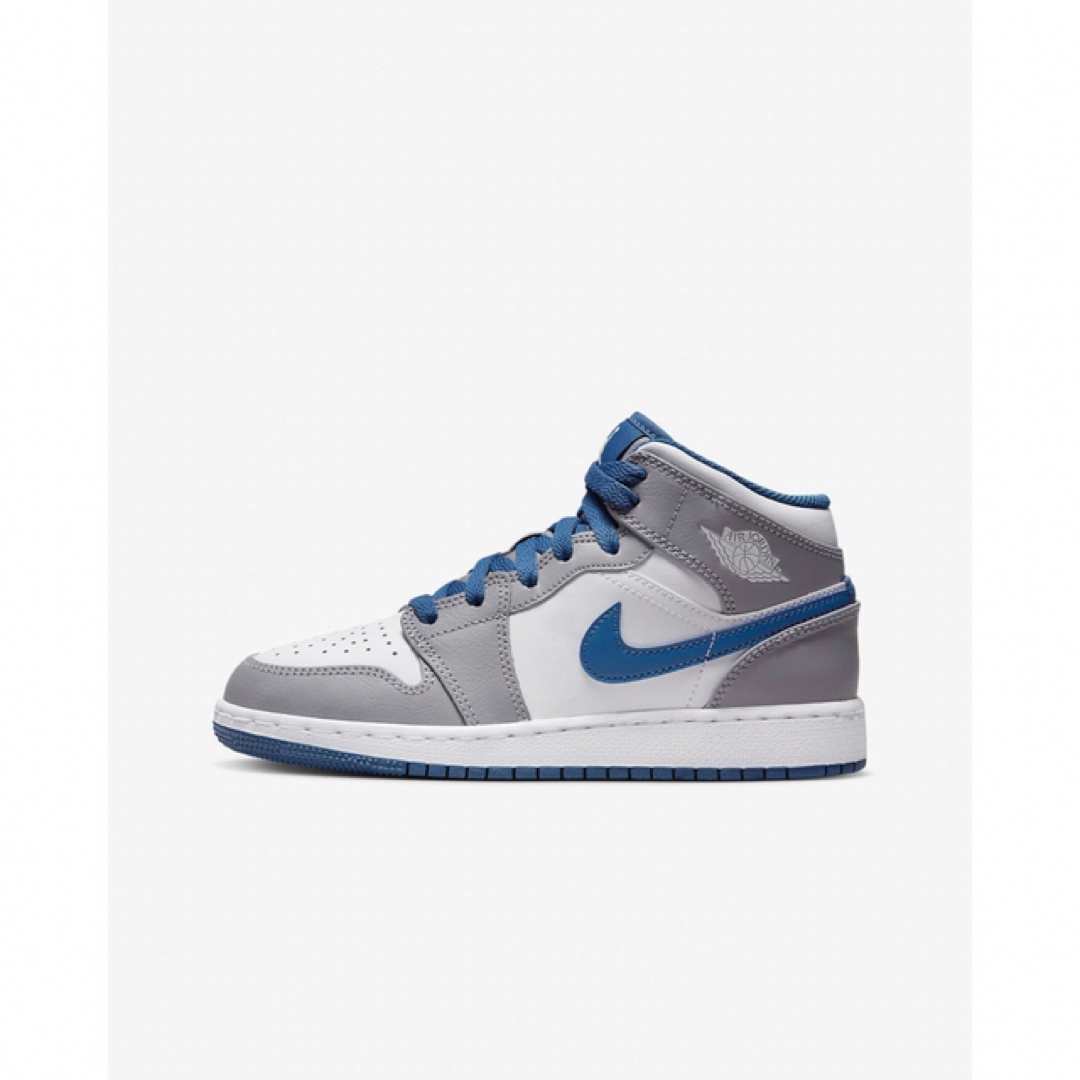 23.5cm】NIKE AIR JORDAN 1 MID GS グレー ブルー-