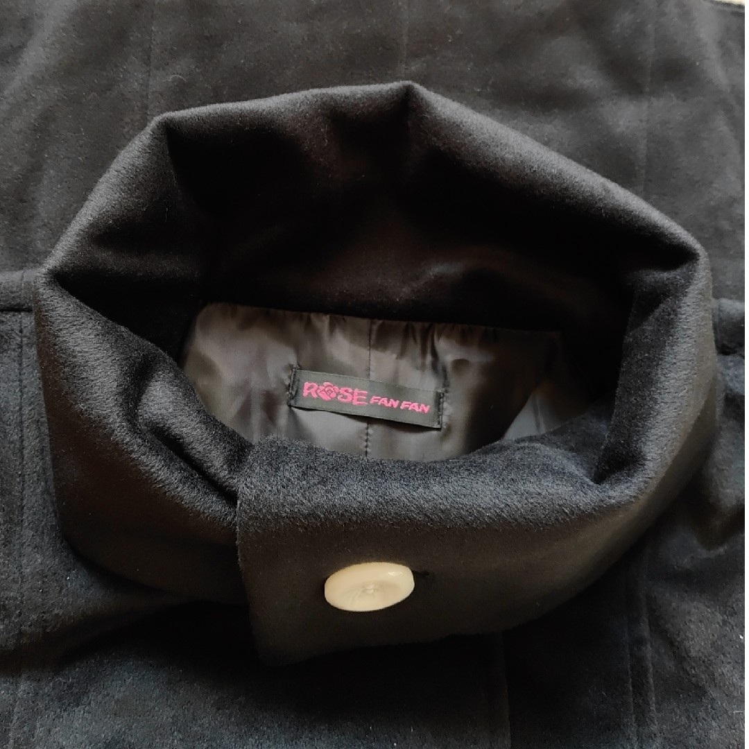 ROSE FANFAN(ローズファンファン)の新品　ローズファンファン　リボン付　ロングコート　Ｍサイズ レディースのジャケット/アウター(ロングコート)の商品写真