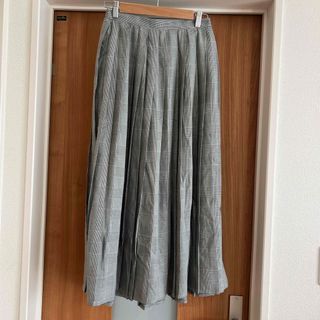 ユニクロ(UNIQLO)の新品同様☆ユニクロINES DE FRESSANGE☆グレンチェックプリーツ(ロングスカート)