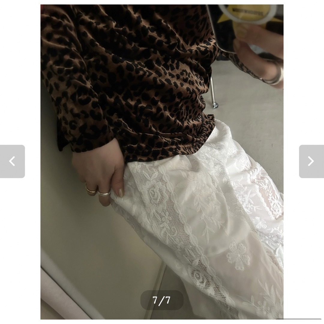 EDIT.FOR LULU(エディットフォールル)のleopard velours tops  201showroom レディースのトップス(カットソー(長袖/七分))の商品写真