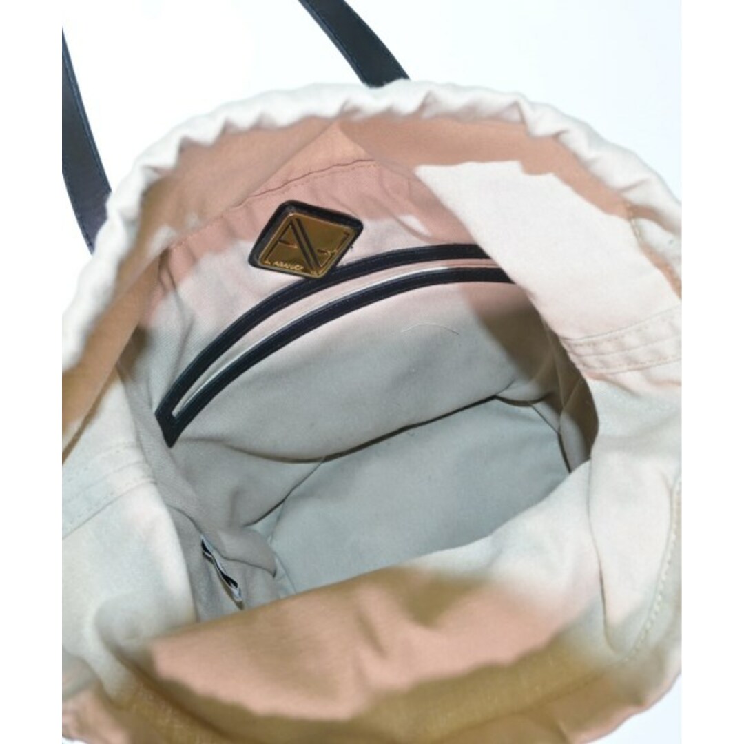 ARANAZ アラナス かごバッグ - ベージュxグレー(総柄) 【古着】【中古】 レディースのバッグ(かごバッグ/ストローバッグ)の商品写真