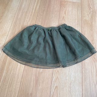 ユニクロ(UNIQLO)のカーキ色 レーススカート size90(スカート)