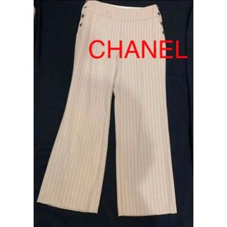 シャネル(CHANEL)のCHANEL ウールパンツ　 40  美品(カジュアルパンツ)