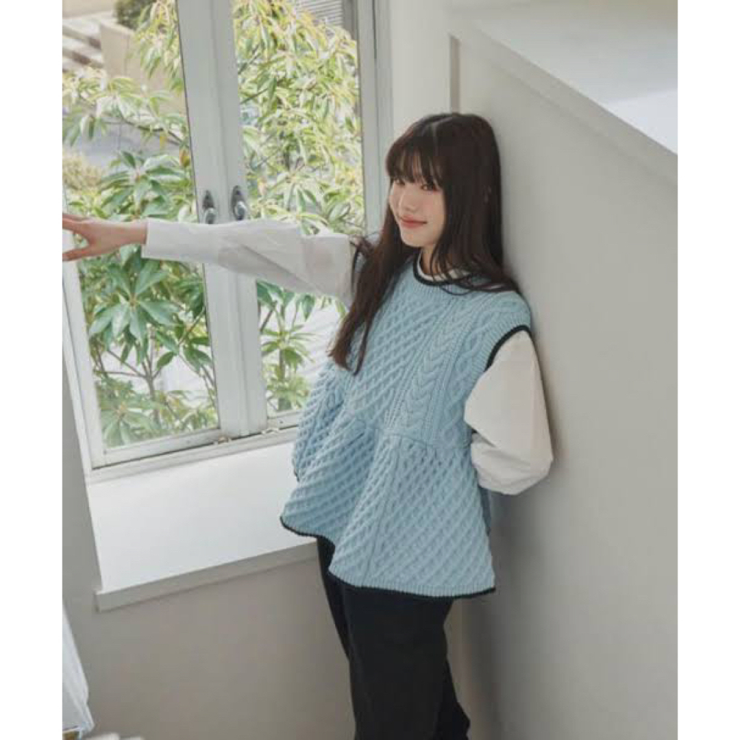 GIUNON cable knit vest / ケーブルニットベスト