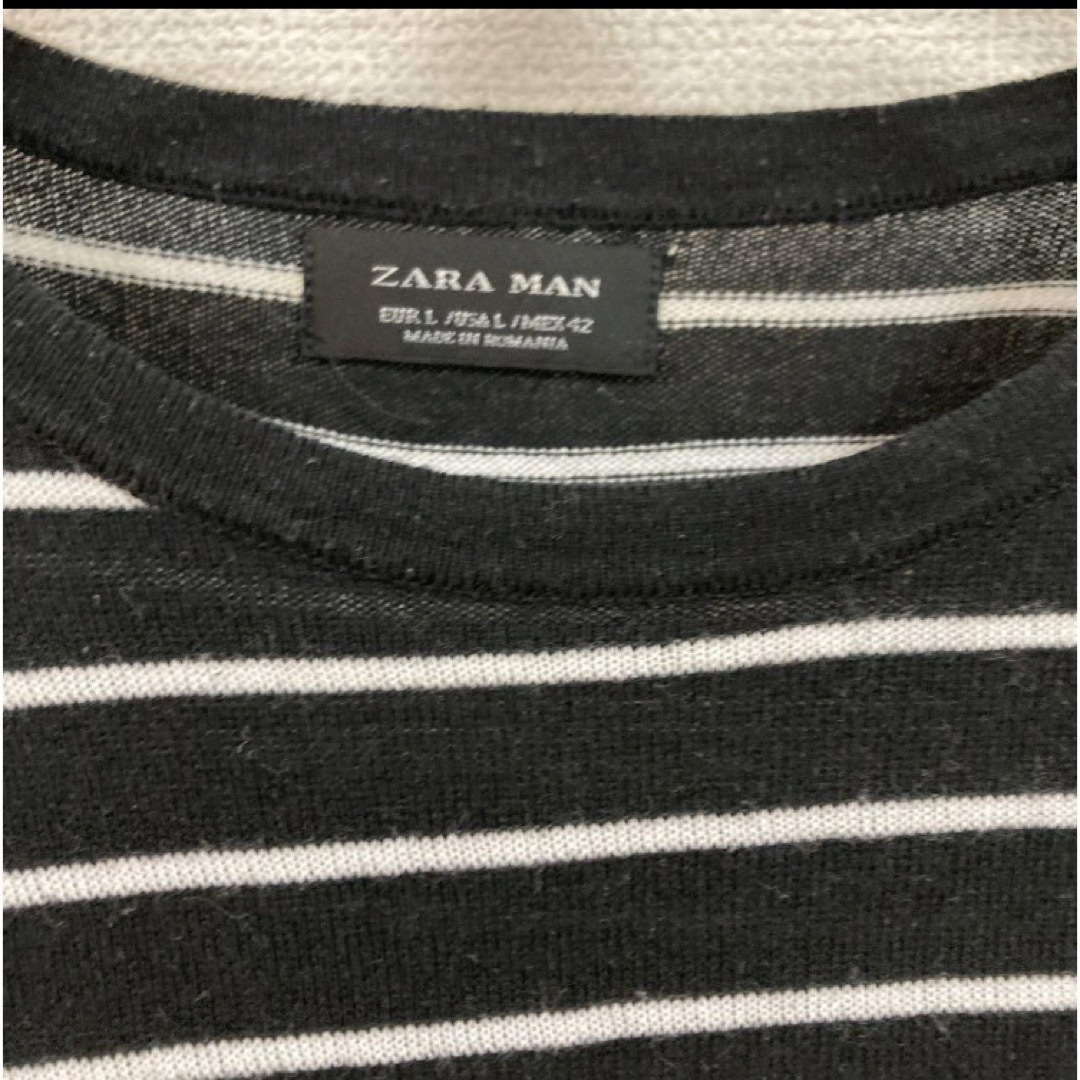 ZARA(ザラ)のZARA メンズサマーニット　ボーダーサマーニット　シンプルニット メンズのトップス(ニット/セーター)の商品写真