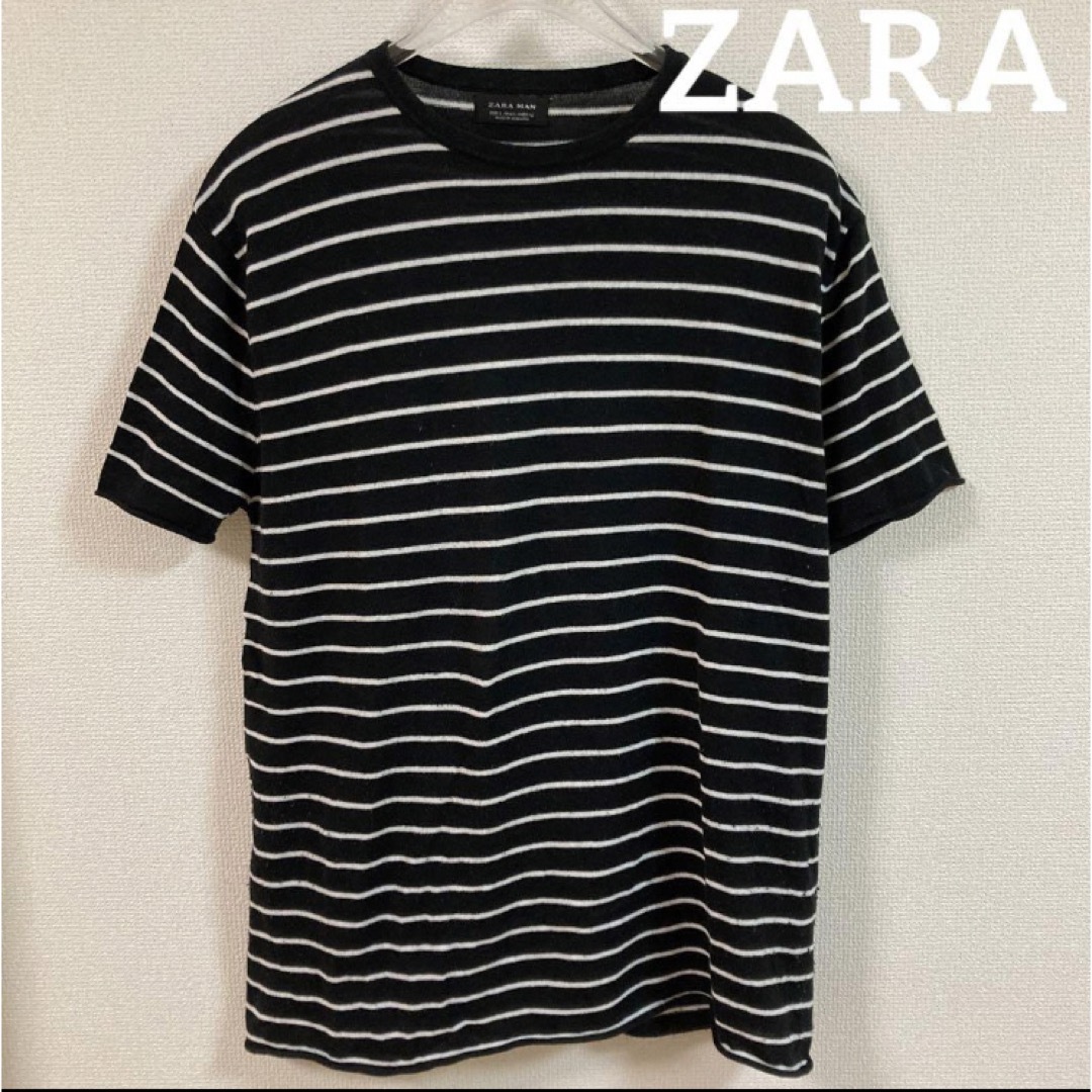 ZARA(ザラ)のZARA メンズサマーニット　ボーダーサマーニット　シンプルニット メンズのトップス(ニット/セーター)の商品写真