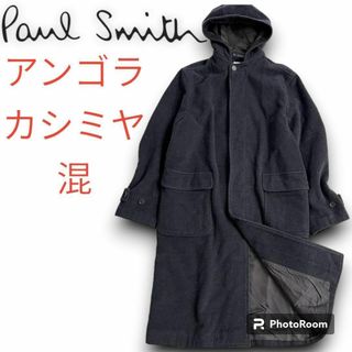 アンゴラ100% Paul Smith ステンカラーコート マルチカラー 極美品