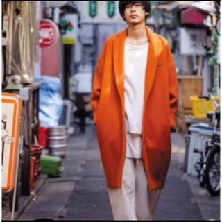 Neon sigh maxi coat Shetland チェスターコート