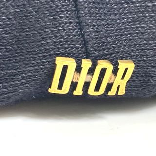 ディオール Dior ロゴ 92ETD910A180 帽子 ベレー帽 麻 ブラック 美品