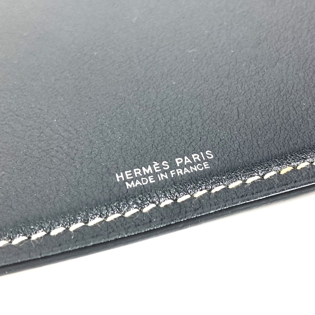 エルメス HERMES マウスパッド リバーシブル バイカラー PC パソコン インテリア 雑貨 レザー E□刻 ブルー