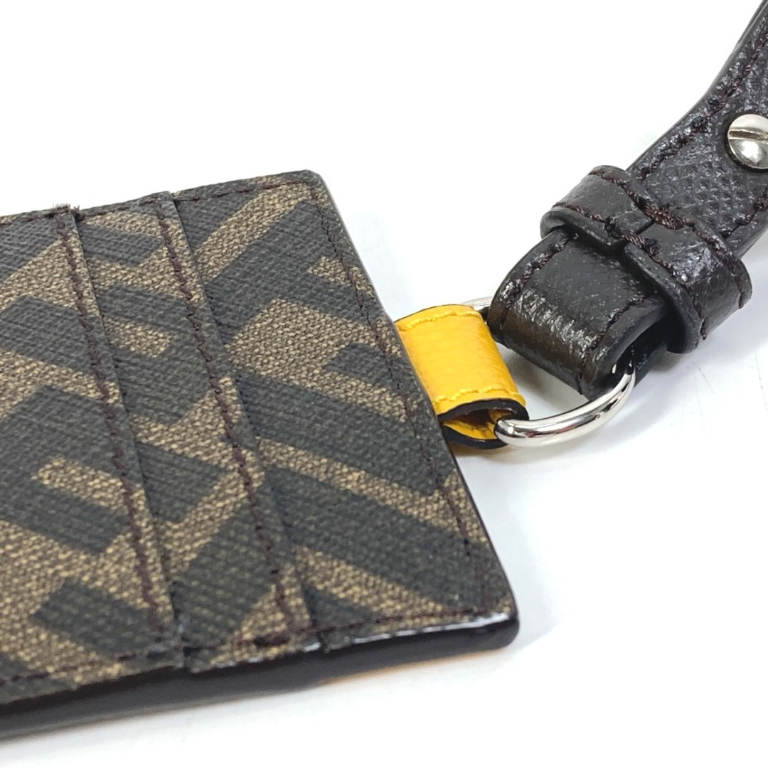 FENDI(フェンディ)のフェンディ FENDI ロゴ ズッカ 7M0335 FENDICARD HOLDER WITH STRAP ショルダーストラップ付 パスケース カードケース レザー ブラウン 未使用 レディースのファッション小物(パスケース/IDカードホルダー)の商品写真