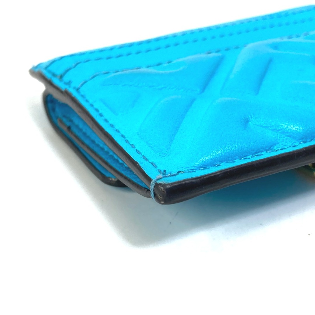 FENDI(フェンディ)のフェンディ FENDI FF ロゴ ズッカ 8M0423 小銭入れ 財布 コインケース レザー ブルー レディースのファッション小物(コインケース)の商品写真