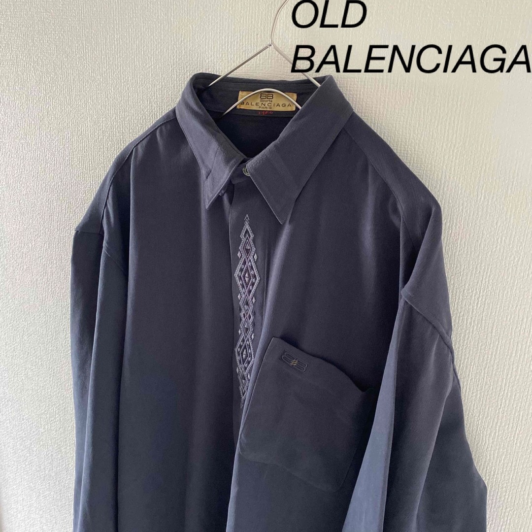 トップス90sOLDBALENCIAGAバレンシアガチロリアンシャツチロル長袖xlメンズ