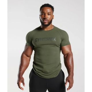 GYMSHARK ジムシャーク　APOLLO Tシャツ オリーブ(トレーニング用品)