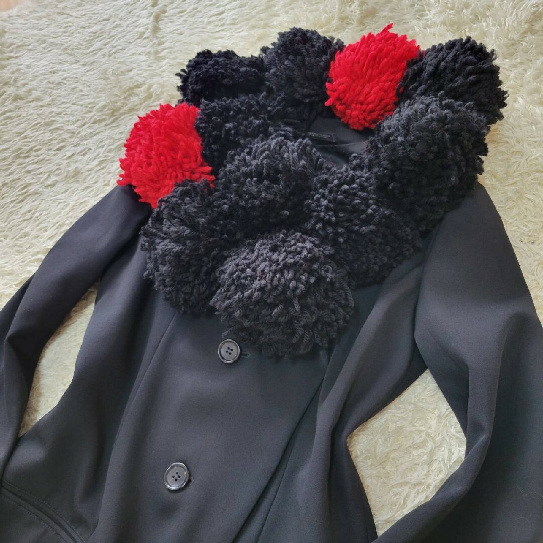 希少】Y´s YOHJI YAMAMOTO ボンボン ロングコート ブラック-