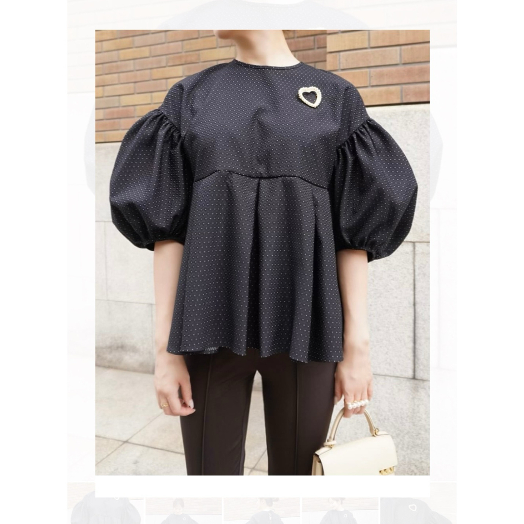 HYEON macaron blouse / black